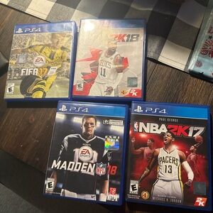 PlayStation 4 Sports Game Bundle - Blue Cases